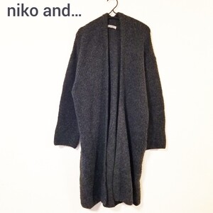 niko and… ニコアンド ロングカーディガン ユニセックス グレー