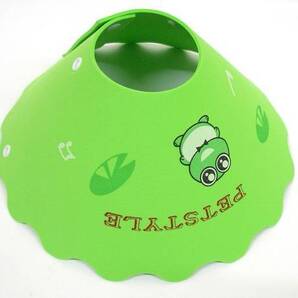 緑 XS 新素材エリザベスカラー 犬用 首回15~18 2段階調整 マリン柄 グリーン ウレタン ケガ 傷舐め防止 傷かき防止 ペット 新品 送料無料