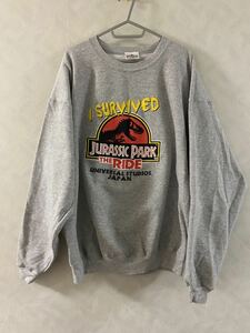 JURASSIC PARK THE RIDE スウェット XL ビッグシルエット　ビンテージ 00s UNIVERSAL STUDIOS JAPAN ビッグサイズ ジュラシックパーク