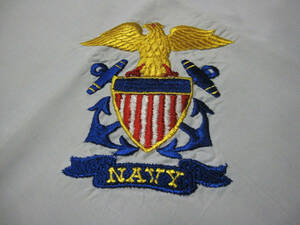 希少・70s Vintage U.S.NAVY ミリタリースカーフ ★ 良好美品 / ビンテージ ARMY NAVY USAF 