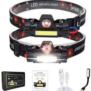 ヘッドライト 充電式 ledヘッドライト高輝度 LED ヘッドランプUSB充電式