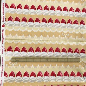 コットン ハギレ 生地 いちごケーキ柄