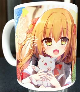 茉宮祈芹イラスト マグカップ Chericot*Rozel 下着 体育座り パンチラ ふともも ニーソ 美少女 食器 グッズ