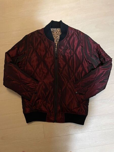 希少 JOYRICH ジョイリッチ MA-1 中綿 リバーシブル 豹柄 ヒョウ柄 レッド 赤 ミリタリー