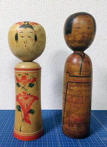  kokeshi 2 шт. комплект традиция kokeshi Akita книга@ земля гора маленький .. Taro трещотка наруко Sakura .. 2 