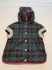  new goods Ginza. saegsa down jacket 7 -years old bordeaux check pattern 