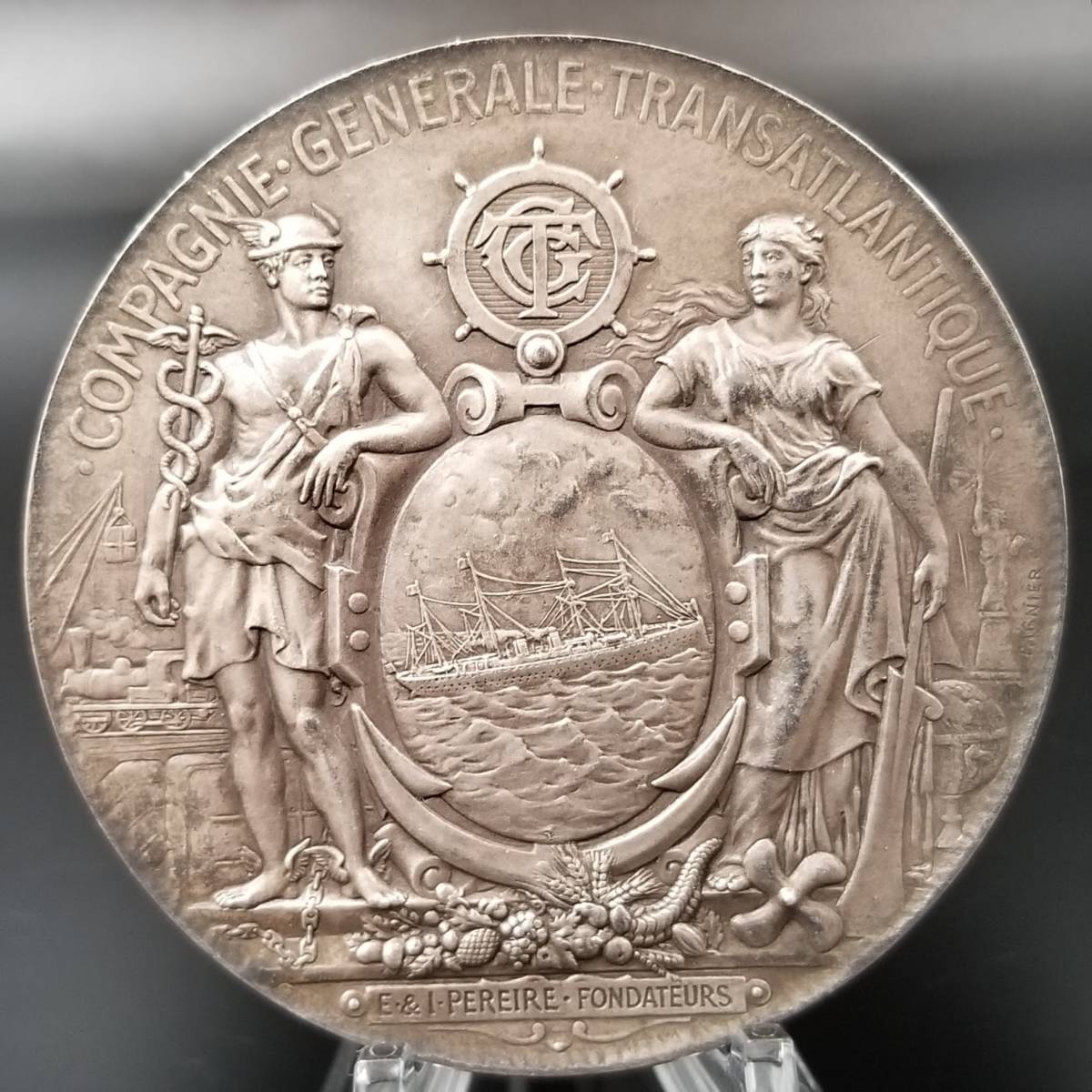 トップゲーム・アニメ  メダル シルバー アンティーク ウェディング フランス 1878年 旧貨幣/金貨/銀貨/記念硬貨