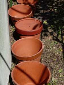  unglazed pottery . pot 10 number * 5 piece plant pot used 