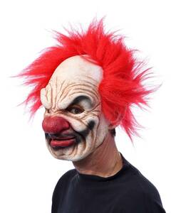 ＜Super Clown＞ザゴーニ スタジオ ハロウィン コスプレ ピエロ クラウン 赤毛 仮装 マスク ハンドメイド アメリカ製 Zagone Studios USA