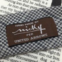 ユナイテッドアローズ ミッキー UNITED ARROWS MICKY 良品 ネクタイ ウール100% チェック柄 ミックス C-006543 ゆうパケット_画像6