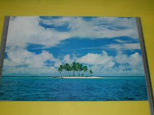 * world. scenery ]ISLAND poster [E-602[1980 year prompt decision new goods 