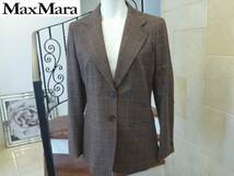 美品マックスマーラ（Max Mara） 茶系ウールジャケット38_画像1