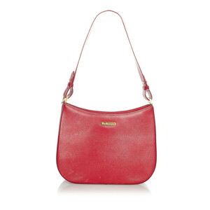 Burberry Red Leather Handbag Shoulder Bag 2WAY Ladies BURBERRY Used Burberry, Bag, Bag, Shoulder Bag