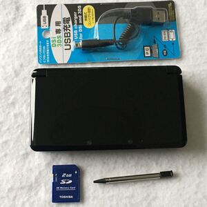 ニンテンドー 3DS ブラック 本体 充電器 タッチペン SD セット 5601