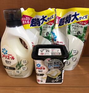アリエール バイオサイエンスジェル 微香タイプ アリエールフリー本体×1本 詰替×2袋 ジェルボール4D 炭酸機能 本体×1箱
