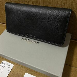 【新品】定価74,800円 J&M DAVIDSON デヴィッドソン 長財布 ロングウォレット 定番 人気 型押し サフィアーノ