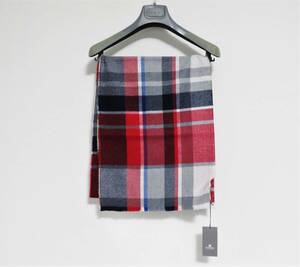  free shipping new goods SUNSPEL wool muffler red check Scotland made sun spec ru stole scarf 