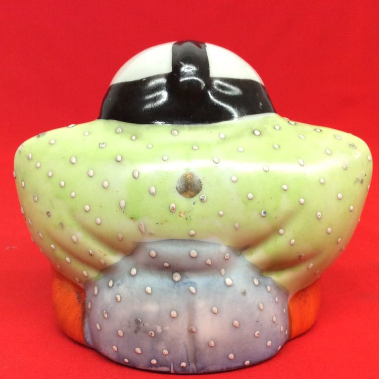 時代物【 福助人形】 フクスケ陶器製中古品商売繁盛縁起物開運招福武運