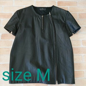 【ライダース ジャケット】size M ラクダ革 ブラック レザーブルゾン