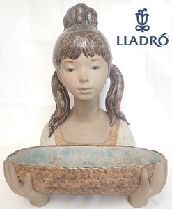 1091[TS]希少♪◆LLADRO/リヤドロ◆フィギュリン 陶器の置物 『GARDENER GIRL』/GRES PORCELAIN FIGURINE/ヴィンテージ