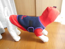 小型犬★puppia パピア　重ね着　安全ベスト付きパーカ　M　レッド_画像8