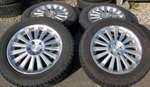 【バリ溝! 18インチ ZEUS LINE ZL35 アルミホイール&スタッドレス GEOLANDER I/T 4本セット 18×7.5JJ +53 5穴 PCD114.3 225/60R18】