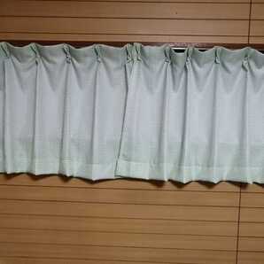 美品 おしゃれチェックカーテン 100×65 2枚セット
