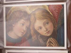 御絵★フィリッポ・リッピ　聖ベルナドゥスの幻視　天使★キリスト教絵画ポストカード8