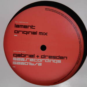 Gabriel + Dresden Lament 12inch　　Saw Recordings 　　　Progressive House