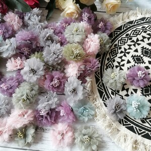 ハンドメイド ワッペン 綺麗なワッベン 手作り おしゃれ 花モチーフ 25