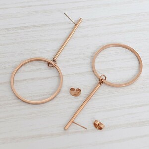  stainless steel ring long design earrings 