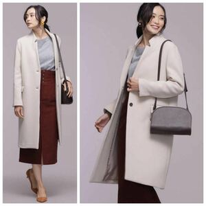  beautiful goods unused Nano Universe BIBYE stand Chesterfield coat regular price 41900 jpy 38 [Domani 12 month number publication ][with 12 month number publication ]