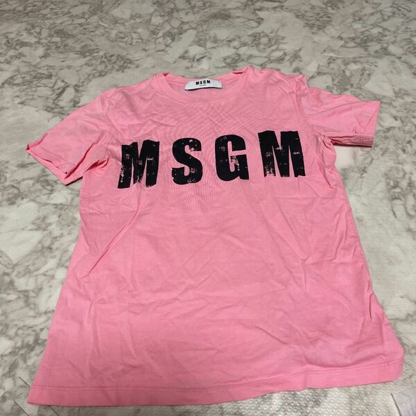 美品 MSGM ピンク半袖シャツ