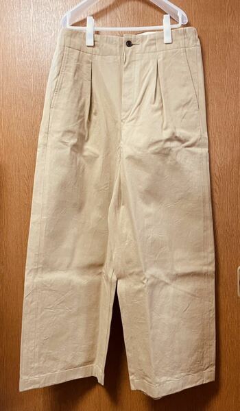 新品 RAKINES ラキネス Selvedge heavy chino-Naval service pants セルビッジ ベビー チノ サービス パンツ ベージュ outil 3 frank leder