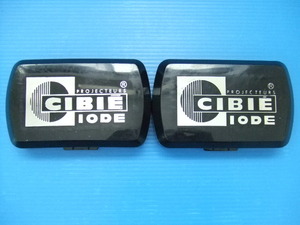 当時物 新品2個 シビエ 35 角型 フォグランプ ライトカバー CIBIE 旧車 角形 角 IODEロゴ入り 黒 黒色 ブラック 1