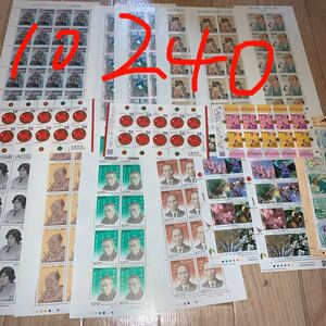 切手シート 10240円分 62円 52円 日本国際切手展 国土緑化 詩人小説家