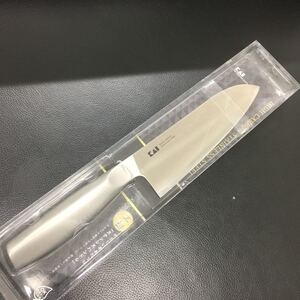 三徳包丁 貝印 やさしい手あたり ステンレスハンドル