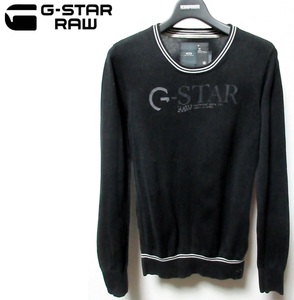 G-STAR RAW ジースター ロゴ ブラック ニットセーター 黒系