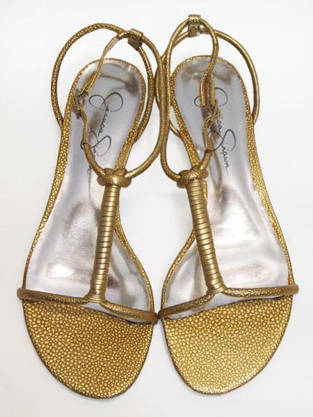 JessicaSimpson サンダル ZARLIS 金ゴールド US6M 23cm / USジェシカシンプソ 女性レディース靴