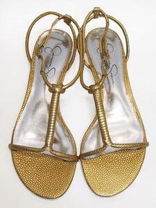 JessicaSimpson サンダル ZARLIS 金ゴールド US7M 24cm / USジェシカシンプソ 女性レディース靴