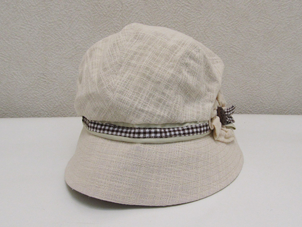 コサージュ ハンク帽 キャップ 肌ベージュ / CAP帽子 女性 レディース