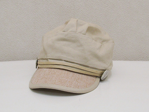  marine button attaching CAP. beige / cap hat 