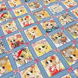 【キャンディキャンディ】青パネル生地