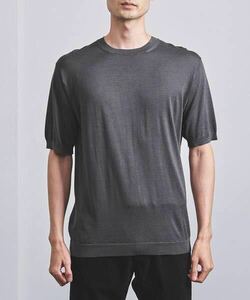 UNITED ARROWS　コットン シルク ニット Tシャツ　ダークグレー　Mサイズ　未使用　ユナイテッドアローズ