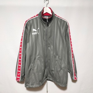 プーマ PUMA ヒットユニオン レトロジャージ トラックジャケット プリント 長袖 S-M 灰色 グレー メンズ /AA