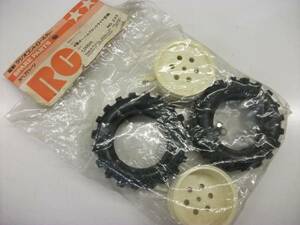  Tamiya Tamiya model parts NO.233 4. oval block tire front wheel wheel attaching 2 pcs set unused goods 