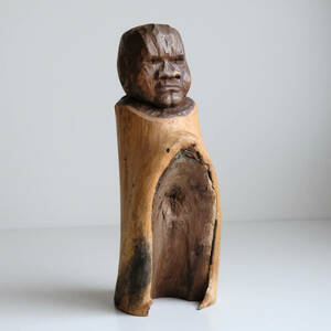 男性の木彫彫刻 民芸品 木彫人形 飾り オブジェ 置物 インテリア