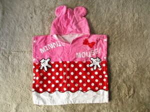  baby MINNIE MOUSE minnie Chan pretty ear * with a hood . towel poncho pink series 80~95