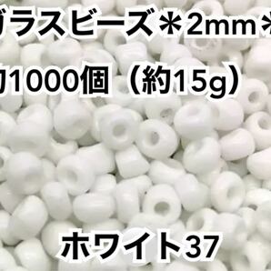 ガラスビーズ＊2mm＊約1000個（約15g）