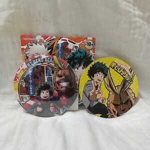 緑谷出久 オールマイト コレクション缶バッジ BIG 最強コンビVer. ヒロアカ展★僕のヒーローアカデミア展 おまけアニメステッカー 送料無料